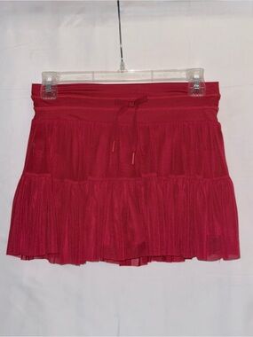 No Comment Girls' Red Sheer Tiered Skort With Bow Detail Size L (14)
